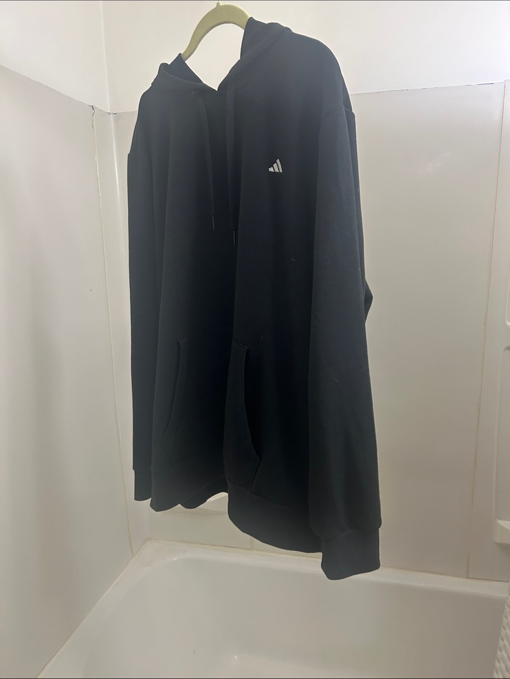 Adidas Black Men's Pullover Hoodie with Subtle Logo